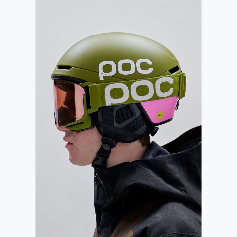 Скиорскa маска POC Nexal olivine green/partly sunny rose gold 7