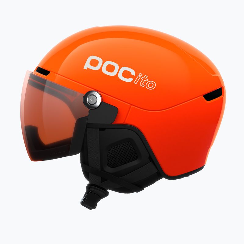Детска скиорска каска POC POCito Obex Visor S2 Jr fluo orange/clarity pocito/partly sunny/lt orange 2