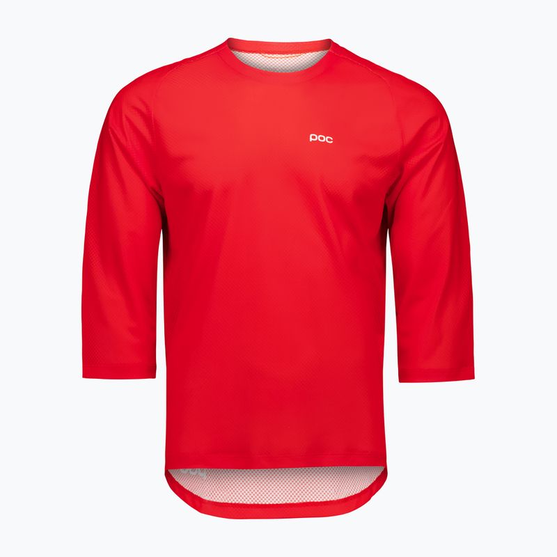 Мъжка тениска за колоездене POC Motion Air Jersey 3/4 prismane red 3