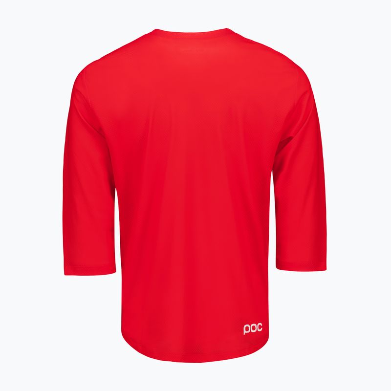Мъжка тениска за колоездене POC Motion Air Jersey 3/4 prismane red 4
