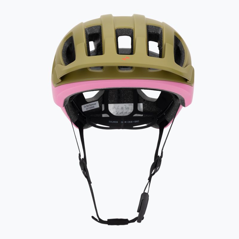 Велосипедна каска POC Cularis olivine green matt/thulite pink matt 2
