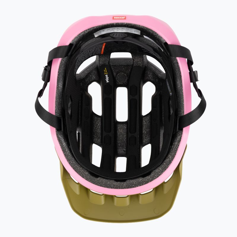 Велосипедна каска POC Cularis olivine green matt/thulite pink matt 5