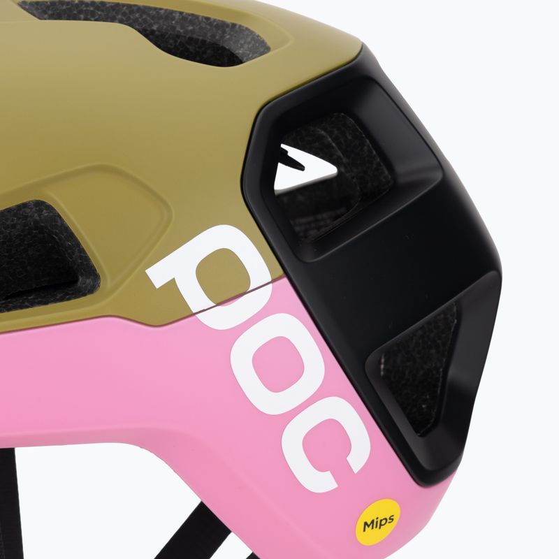 Велосипедна каска POC Cularis olivine green matt/thulite pink matt 7