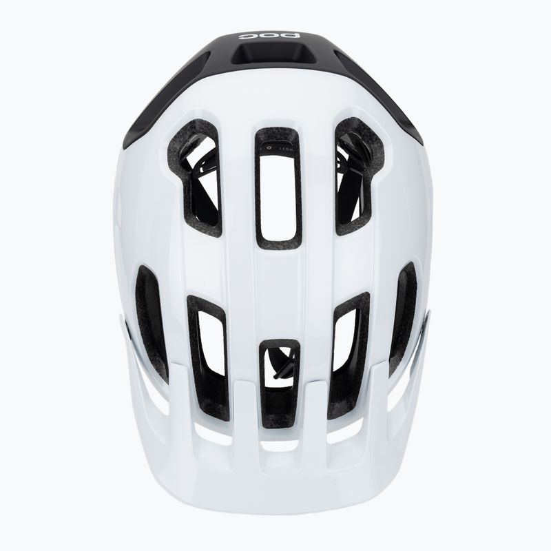 Велосипедна каска POC Cularis hydrogen white/uranium black matt с лого 6