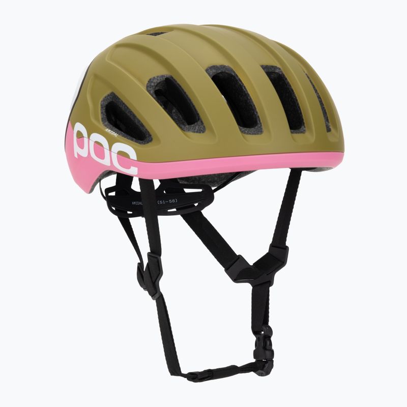 Велосипедна каска POC Amidal olivine green mat/thulite pink mat
