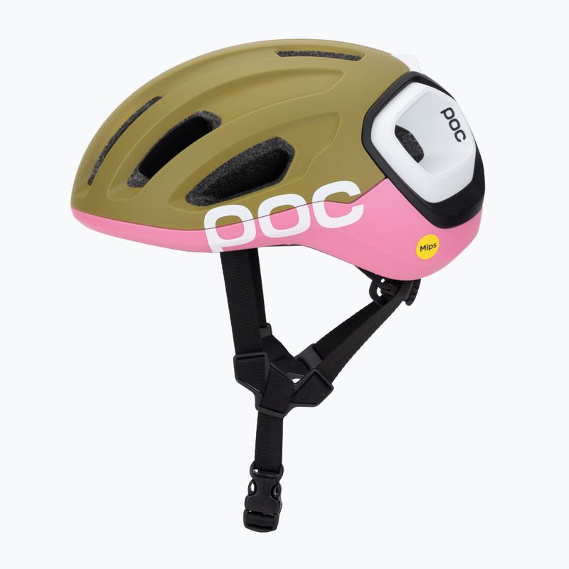 Велосипедна каска POC Amidal olivine green mat/thulite pink mat 3