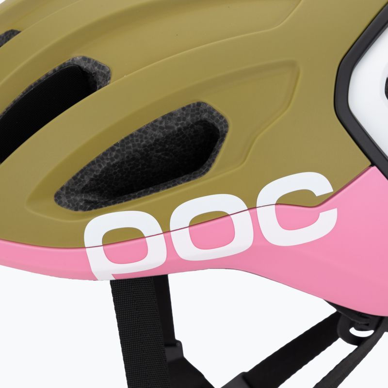 Велосипедна каска POC Amidal olivine green mat/thulite pink mat 7