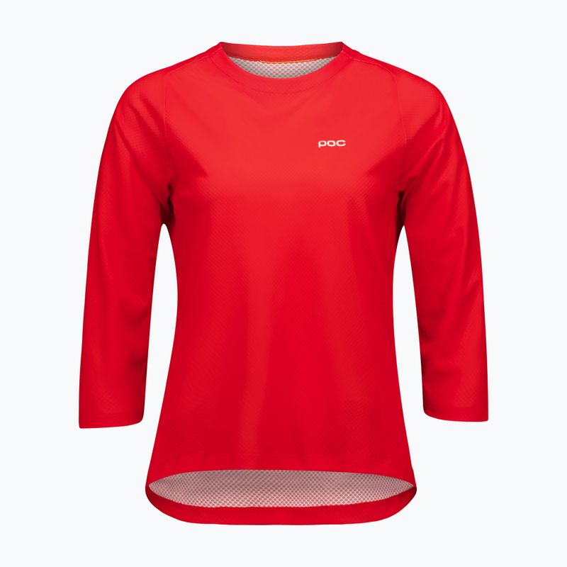 Дамска тениска за колоездене POC Motion Air Jersey 3/4 prismane red 3