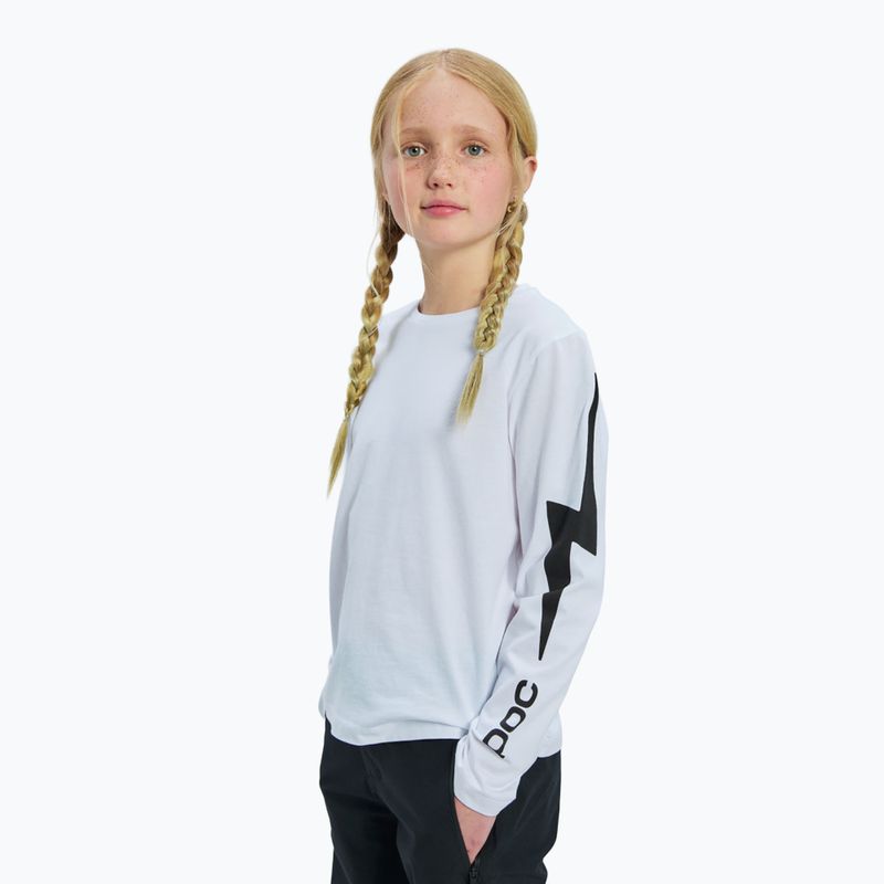 Детска блуза с дълъг ръкав POC Tee Jr blixten white 4