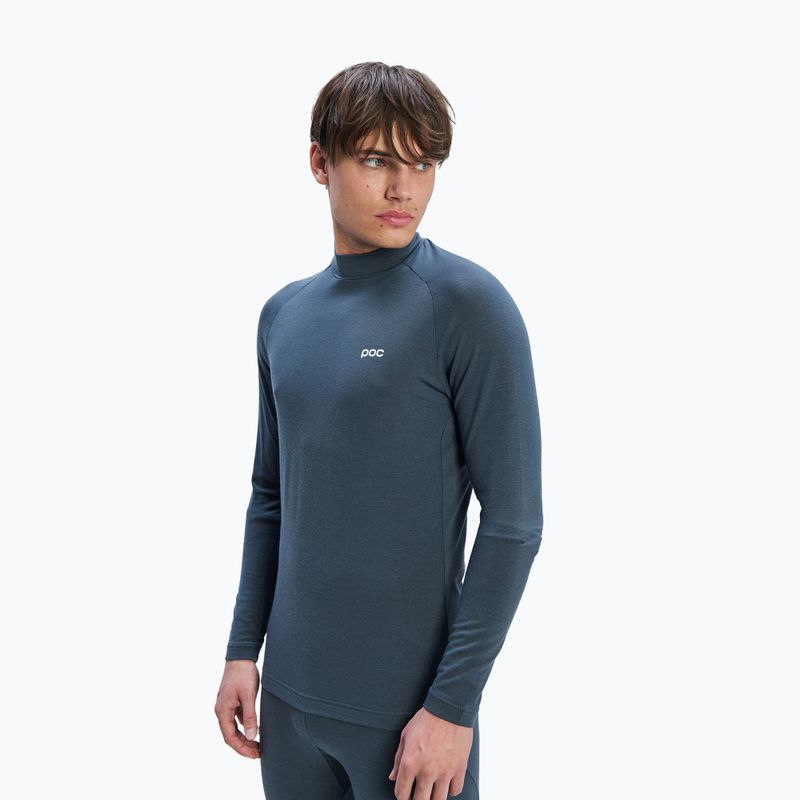 Мъжка термоактивна блуза POC Layer Merino Mock Neck Jersey sylvanite grey