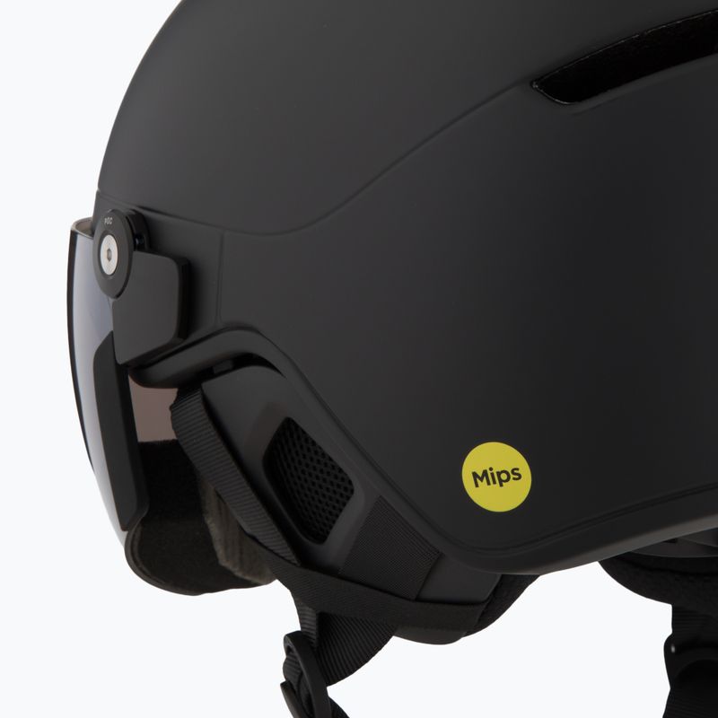 Скиорска каска POC Obex Visor uranium black matt/clarity u/partly sunny/silver 7