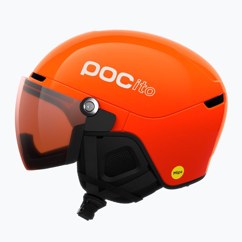 Детска скиорска каска POC POCito Obex Visor S2 Jr fluorescent orange 2