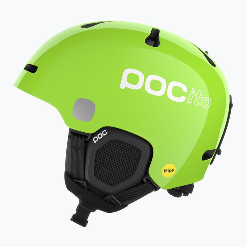 Детска скиорска каска POC POCito Fornix MIPS fluorescent yellow/green 2