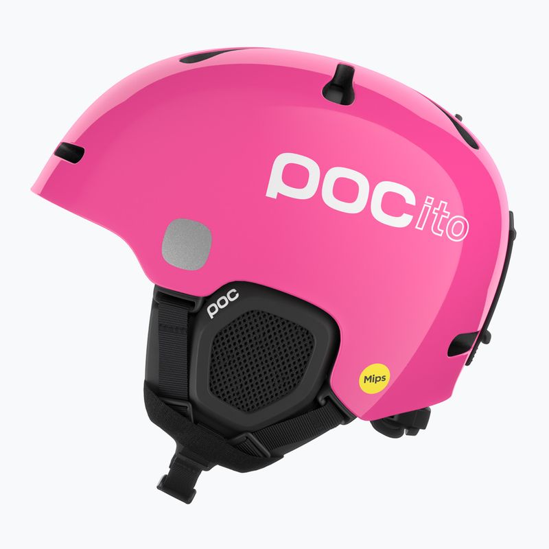 Детска скиорска каска POC POCito Fornix MIPS fluorescent pink 2