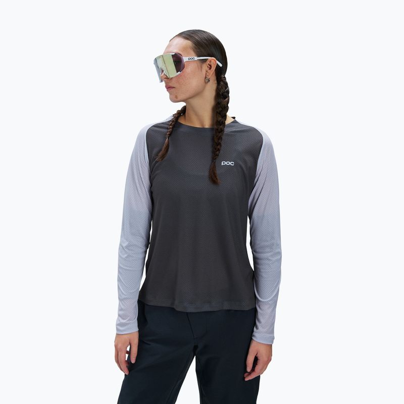 Дамска блуза с дълъг ръкав за колоездене POC Motion Air granite grey