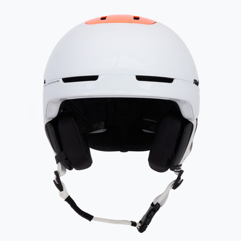 Скиорска каска POC Obex Connect hydrogen white/fluorescent orange avip 2