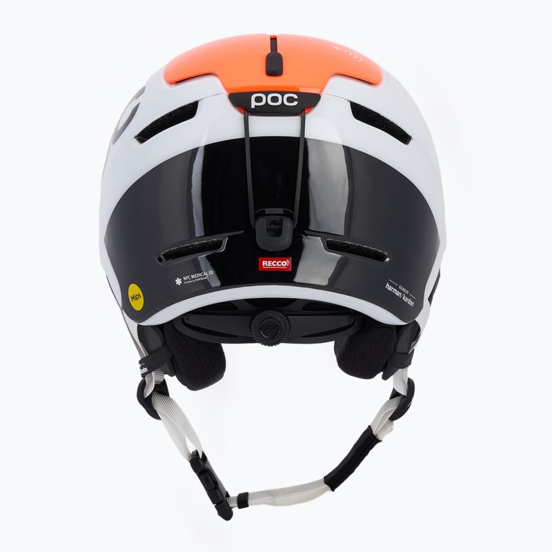 Скиорска каска POC Obex Connect hydrogen white/fluorescent orange avip 3