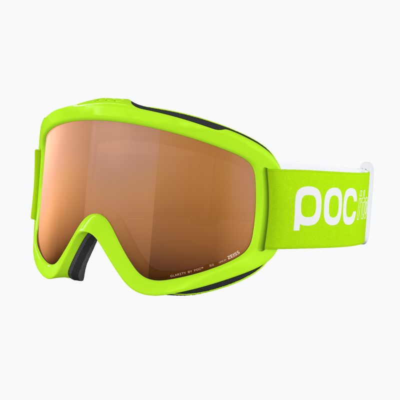 Детски скиорски очила POC POCito Iris fluorescent yellow/green/partly sunny light orange 3