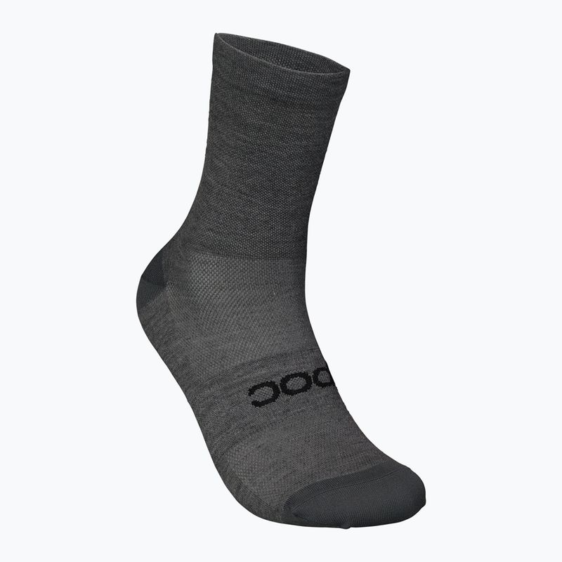 Чорапи за колоездене POC Zephyr Merino Mid sylvanite grey melange