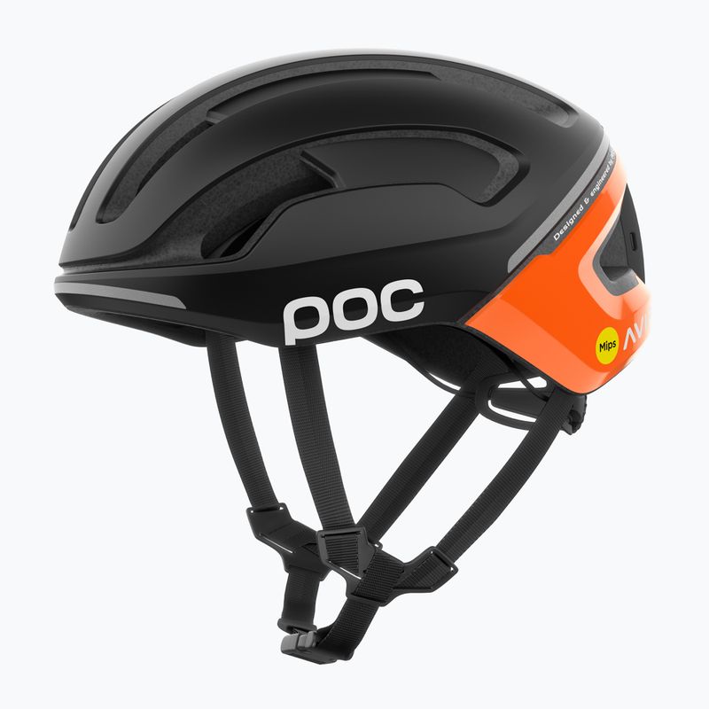 Велосипедна каска POC Omne Beacon MIPS fluorescent orange avip/uranium black matt 3