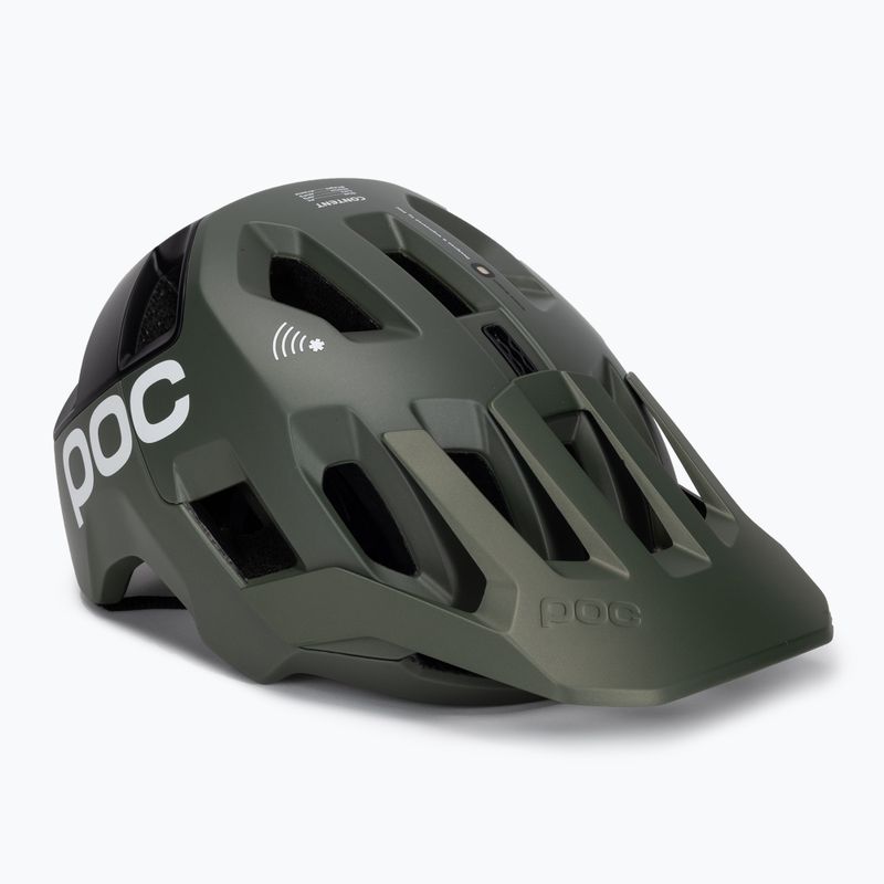 Велосипедна каска POC Kortal Race MIPS epidote green/uranium black metallic/matt