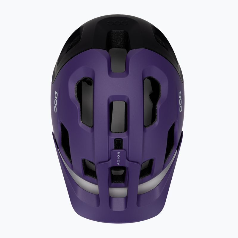 Велосипедна каска POC Axion Race MIPS sapphire purple/uranium black metallic/matt 6