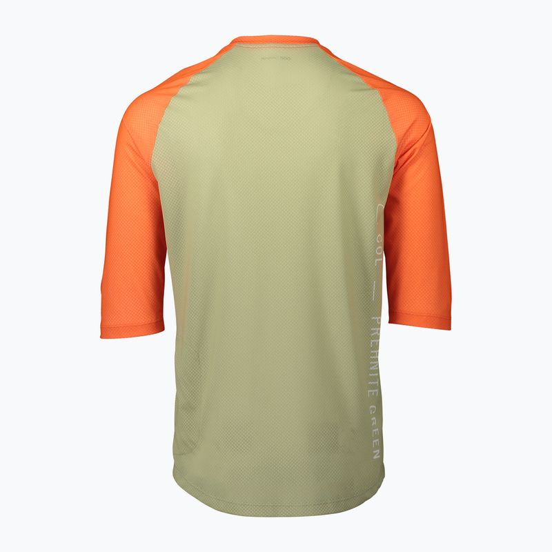Мъжко колоездачно трико POC MTB Pure 3/4 prehnite green/zink orange 2