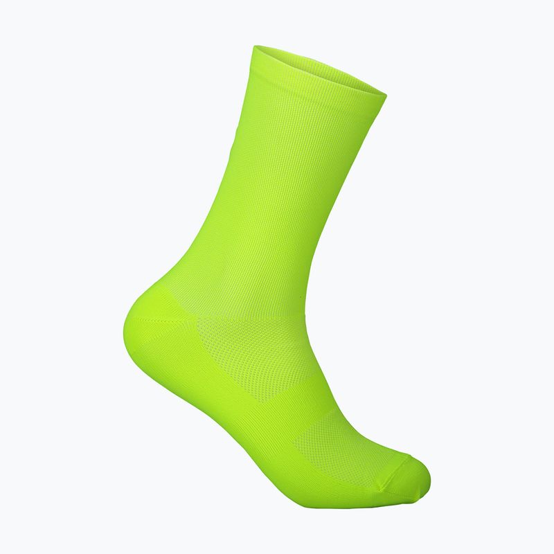 Чорапи за колоездене POC Fluo Sock Mid флуоресцентно жълто/зелено 5