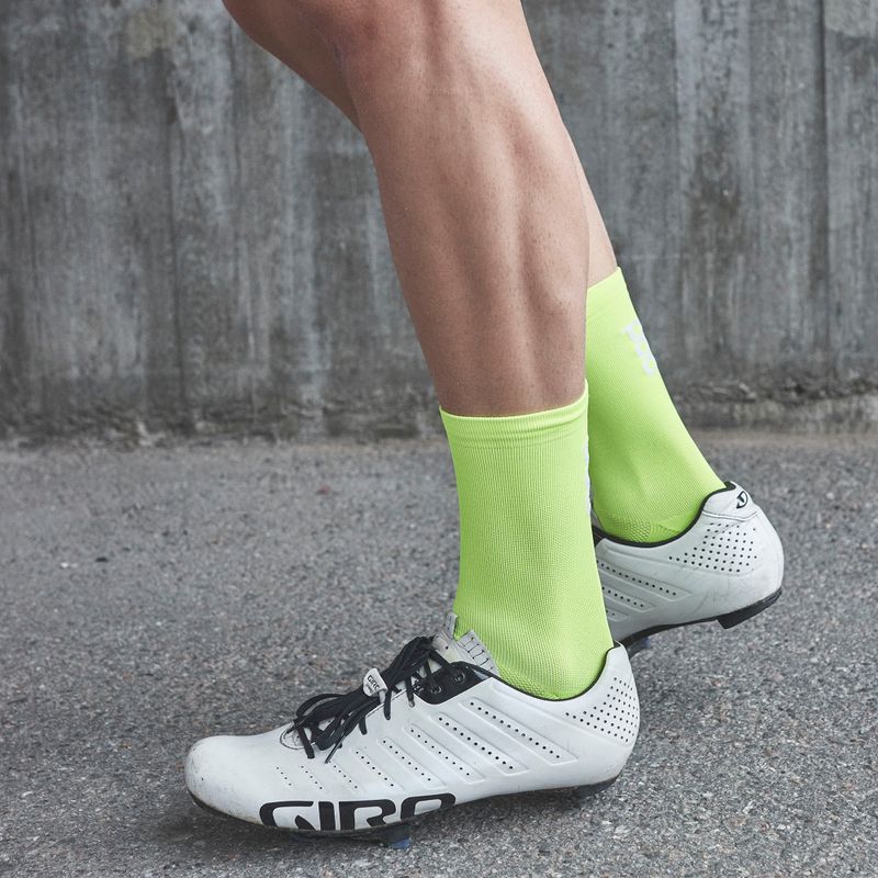 Чорапи за колоездене POC Fluo Sock Mid флуоресцентно жълто/зелено 7