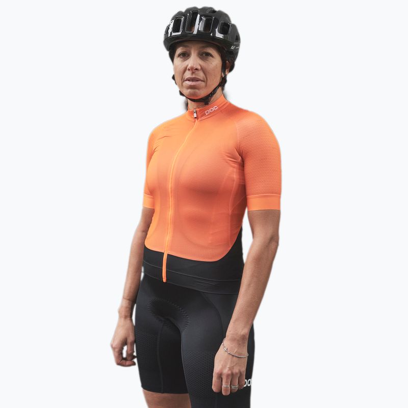 Дамско колоездачно трико POC Essential Road zink orange 5