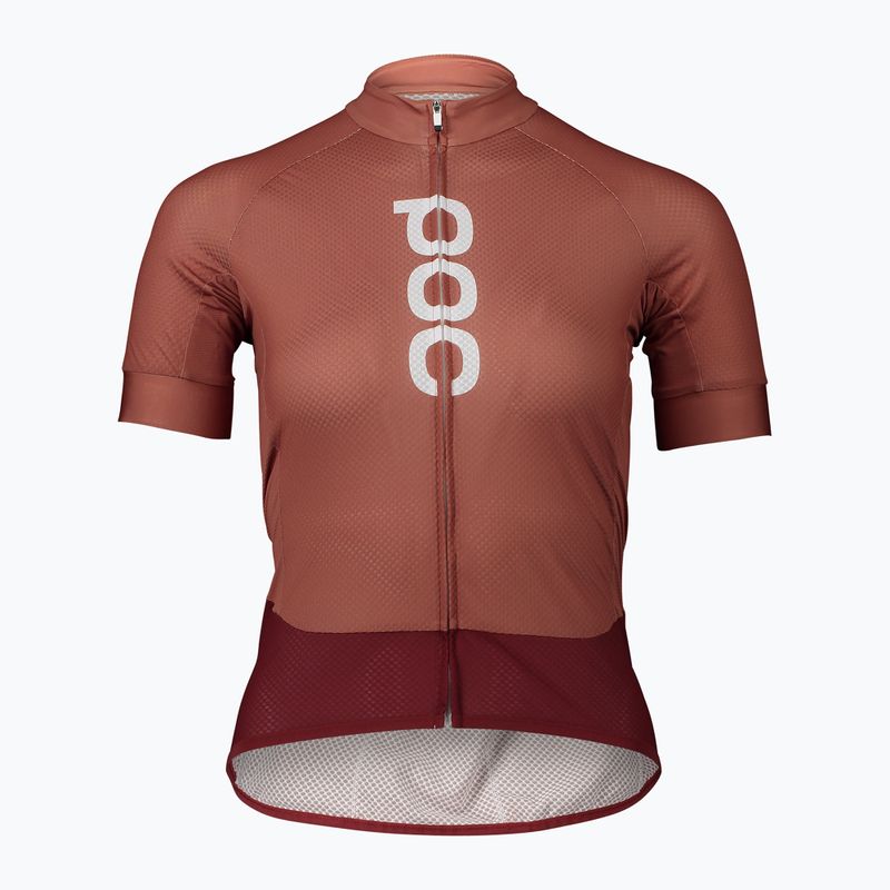 Дамско колоездачно трико POC Essential Road Logo himalayan salt/garnet red 5