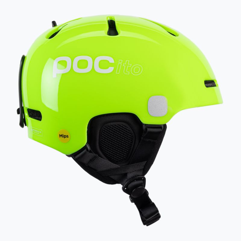 Детски ски каски POC POCito Fornix MIPS fluorescent yellow/green 4