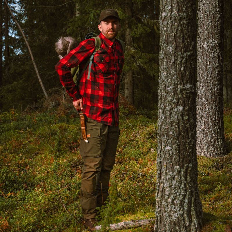 Мъжка риза Pinewood Lumbo red/black 2