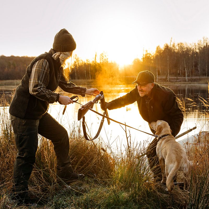 Pinewood Плетена зимна шапка от вълна mossgreen mel 9