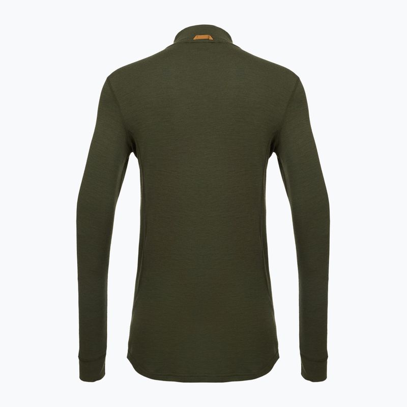 Мъжки термо суитшърт Pinewood Abisko Merino Base Layer Half Zip d.mossgreen 2