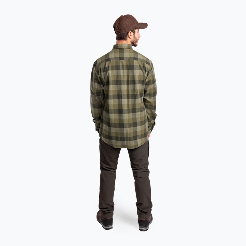 Мъжка риза Pinewood Lumbo в цвят маслина/кафяв велур 2