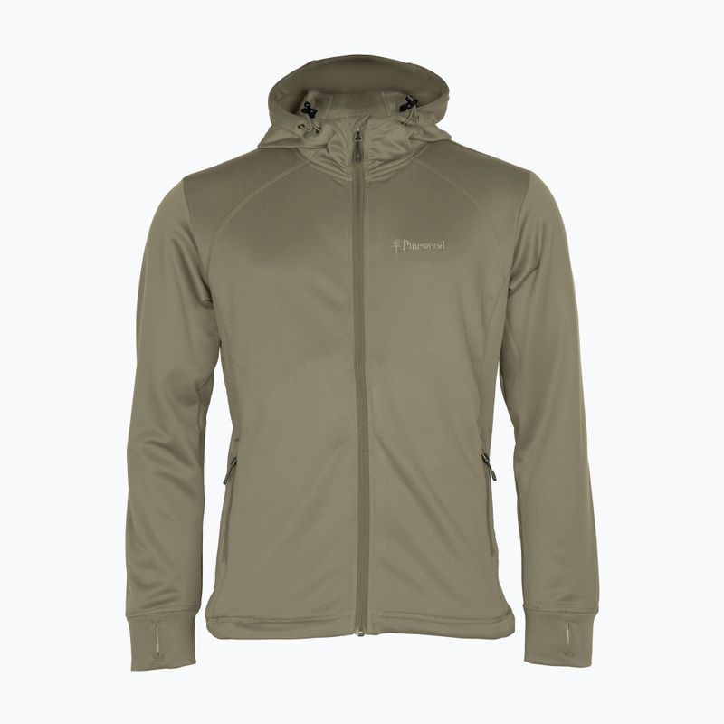 Мъжки суитшърт с качулка Pinewood Finnveden mid khaki trekking sweatshirt 4