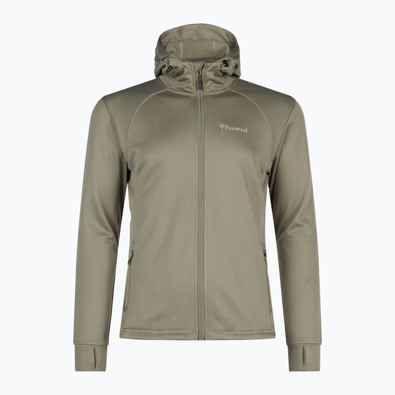 Мъжки суитшърт с качулка Pinewood Finnveden mid khaki trekking sweatshirt