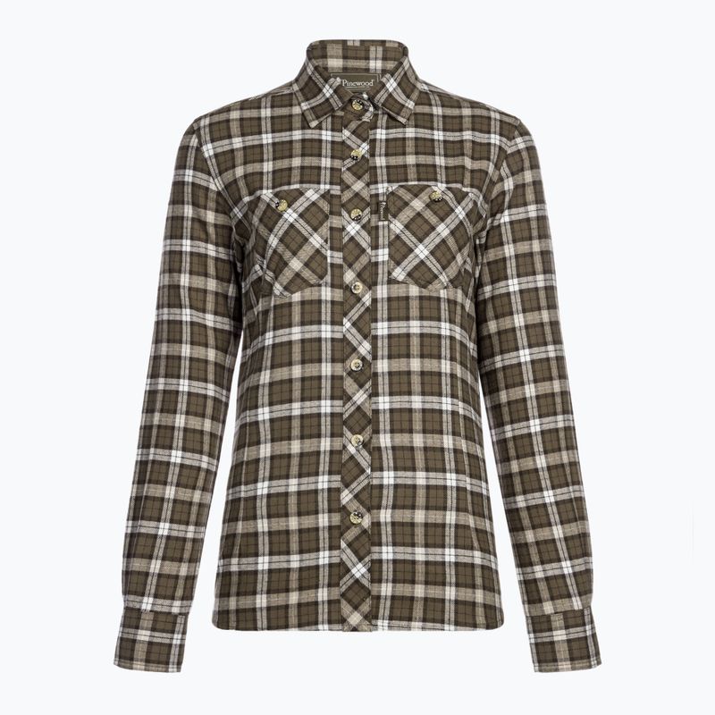Дамска риза Pinewood Felicia d.green/offwhite