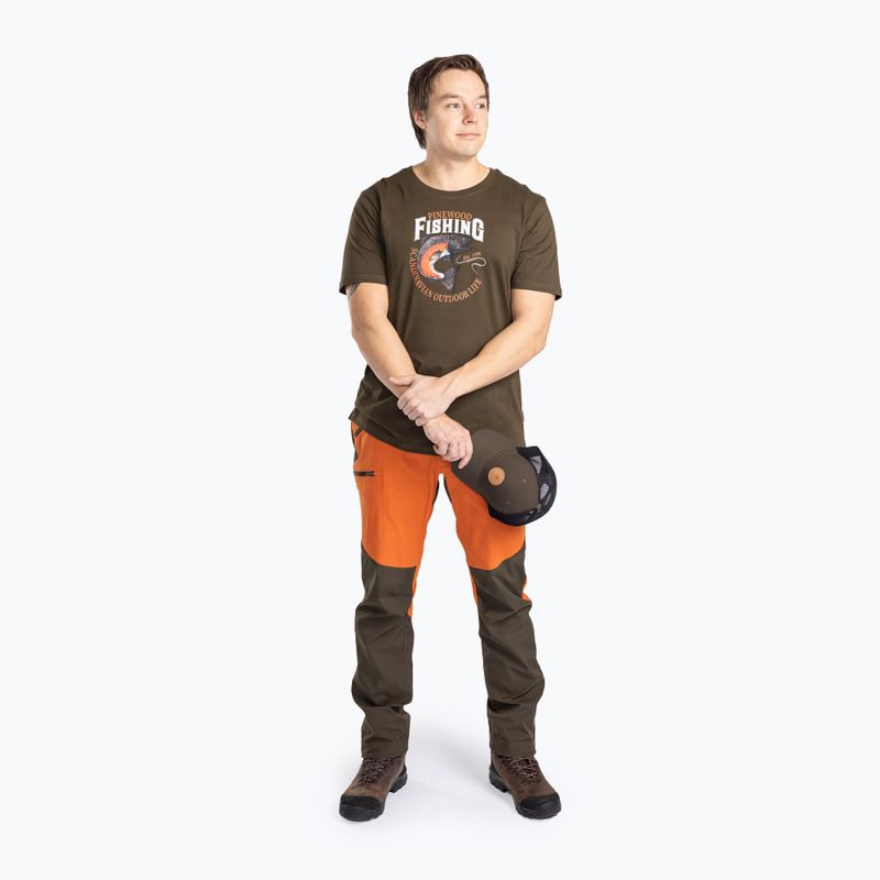 Мъжки панталони с мембрана Pinewood Abisko b.orange/mossgreen 2