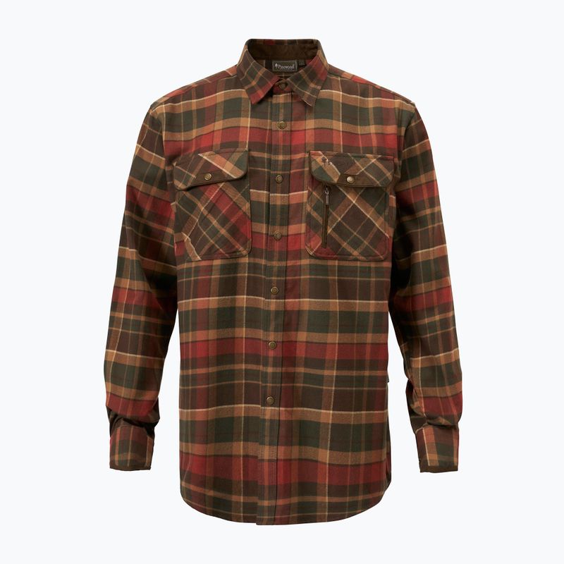 Мъжка риза Pinewood Prestwick Exclusive d.green/terracotta 7