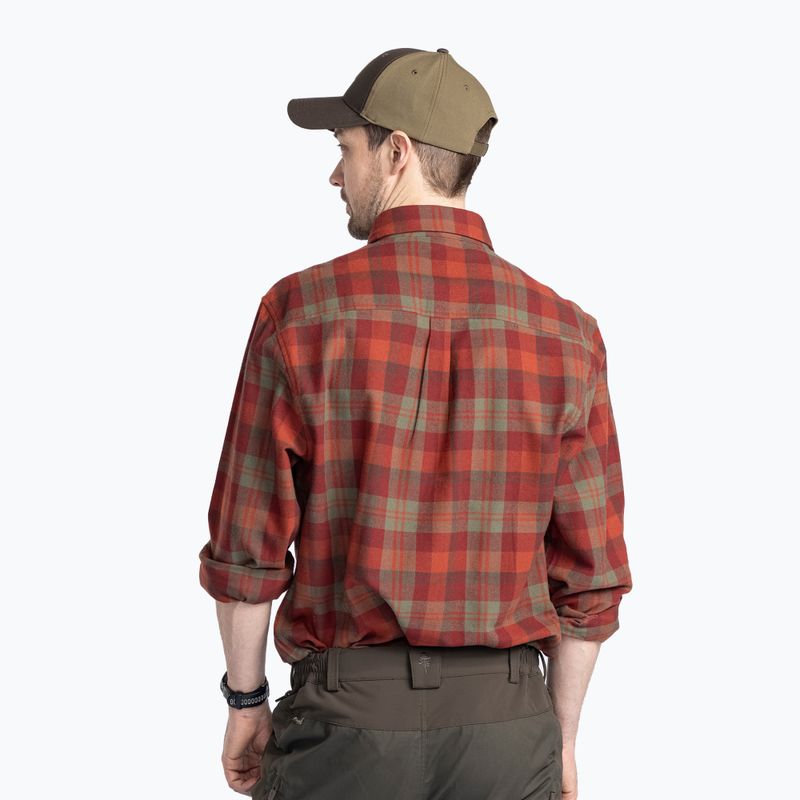 Мъжка риза Pinewood Härjedalen terracotta/green 5