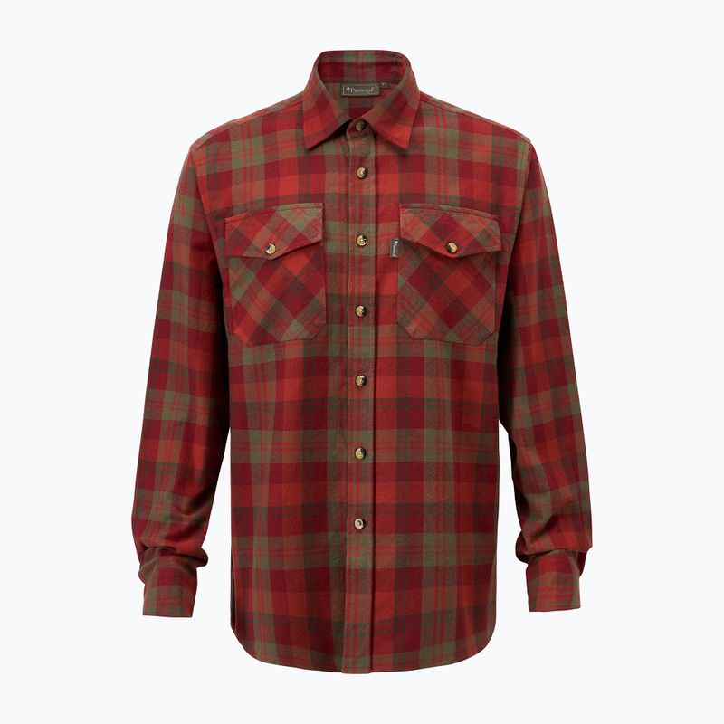 Мъжка риза Pinewood Härjedalen terracotta/green 7