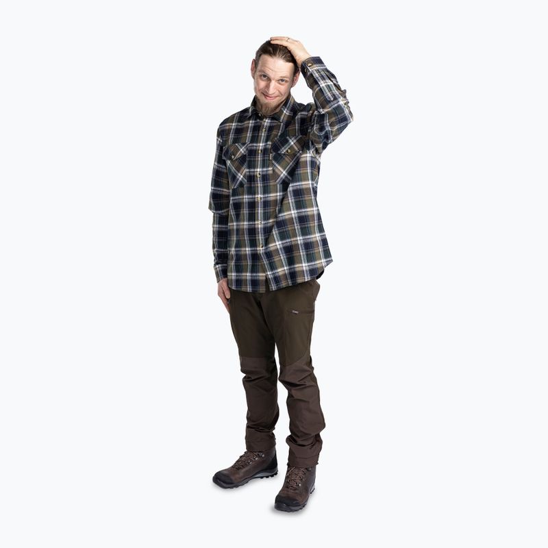 Мъжка риза Pinewood Härjedalen green/navy 4