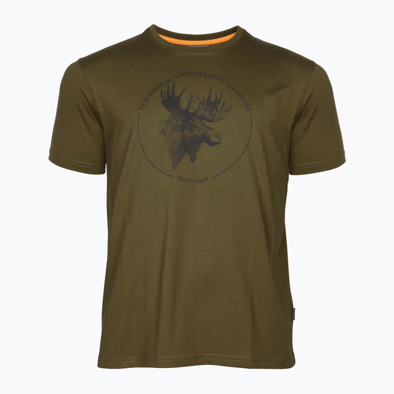Мъжка тениска Pinewood Moose olive 4