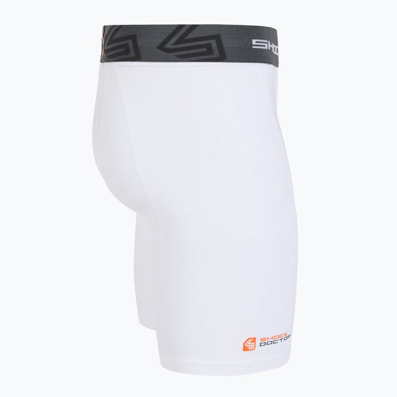 Компресионни шорти с протектор за краката Shock Doctor Compression white 3