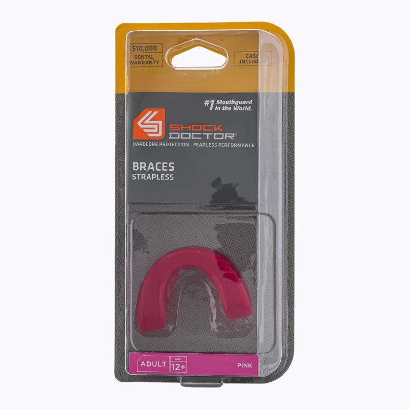 Shock Doctor Braces протектор за челюст розов SHO45