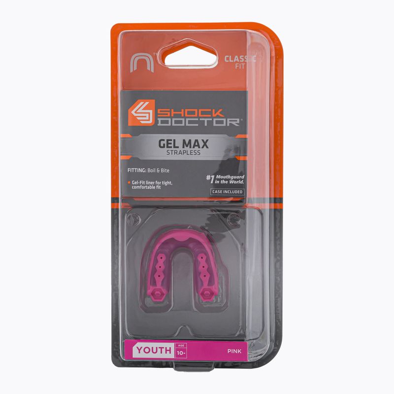 Детски протектор за челюст Shock Doctor Gel Max, розов SHO52