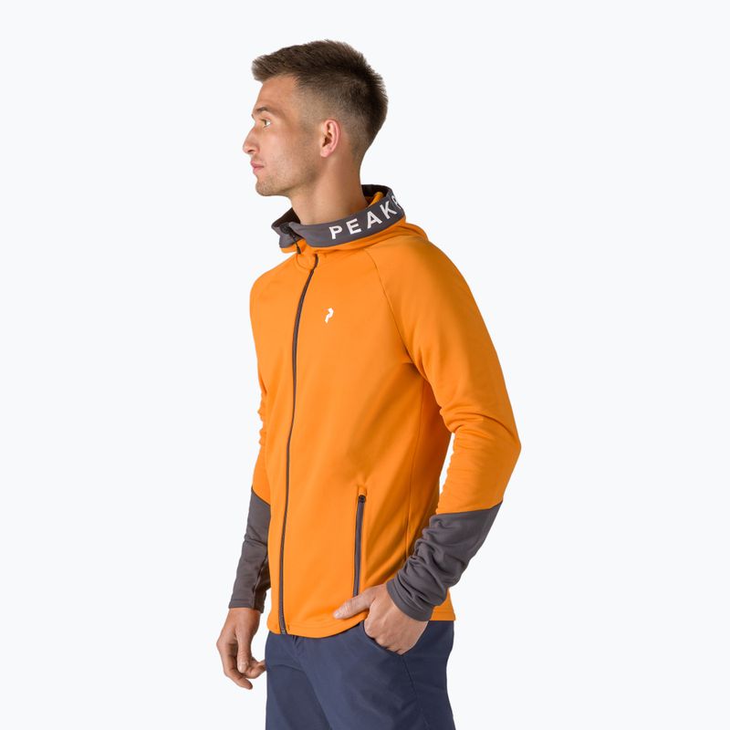 Мъжка качулка с цип Peak Performance Rider Orange G77244100
