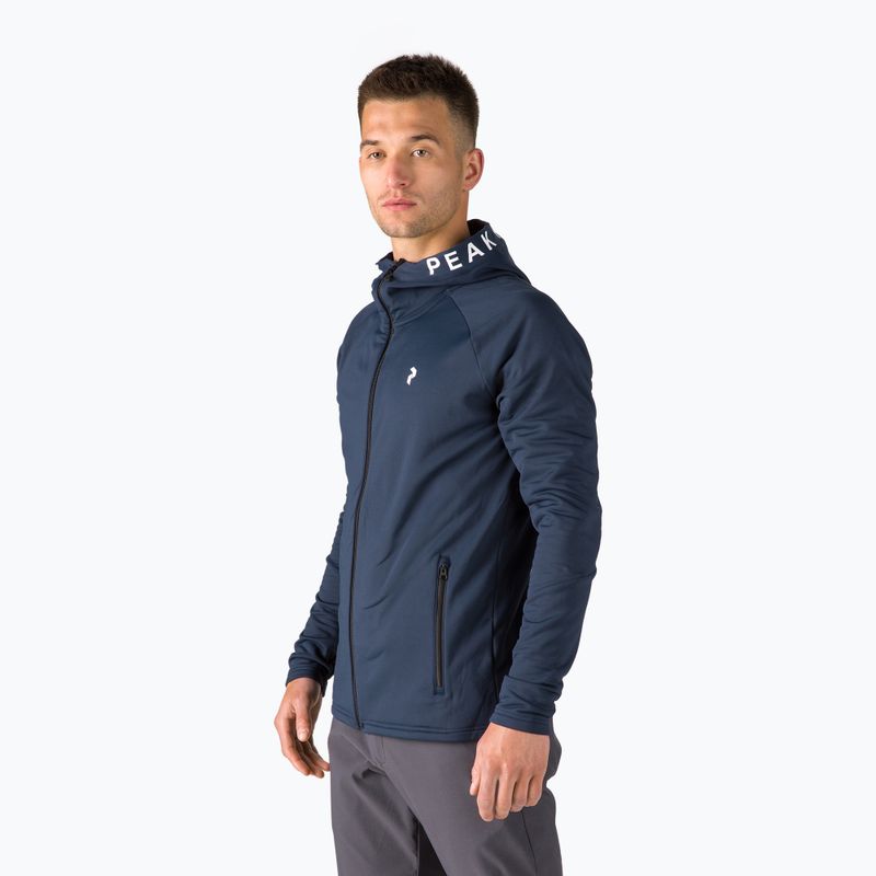 Мъжки суитшърт за трекинг Peak Performance Rider Zip Hood Navy blue G77244020